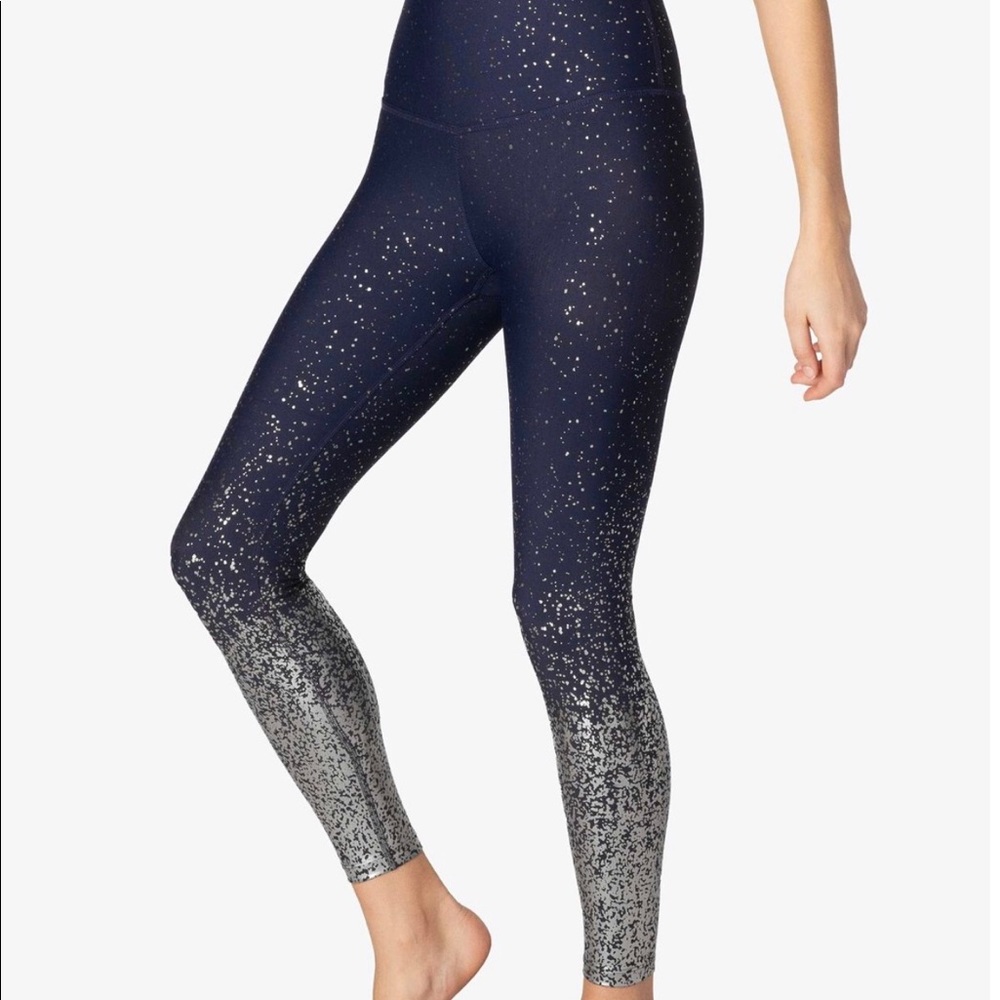 Beyond Yoga Navy Sparkle Leggings